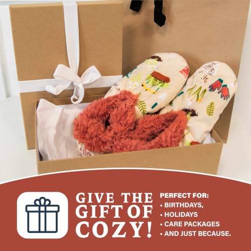 Image of Lazy One Fuzzy Slipper Socks for Women, Fleece House Slippers, Indoor Socks
