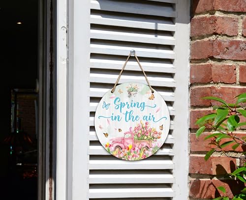 Spring-In-The-Air-Wooden-Sign-For-Front-Door-Flowers-Welcome-Home-Decor-Sign-Butterflies-Outdoor-Hanging-Signs-For-Housewarming-Gifts-Rustic-Decor-For-Farmhouse-Front-Porch-Outside-Garden-Yard-11 Spring In The Air Wooden Sign For Front Door Flowers Welcome Home Decor Sign Butterflies Outdoor Hanging Signs For Housewarming Gifts Rustic Decor For Farmhouse Front Porch Outside Garden Yard 11