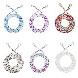 TOYMIS 6 piezas Máscara Soporte, Cadena Collar Rebordear Anteojos Soporte Máscara Correa Extensor Cadena (6 Colores)