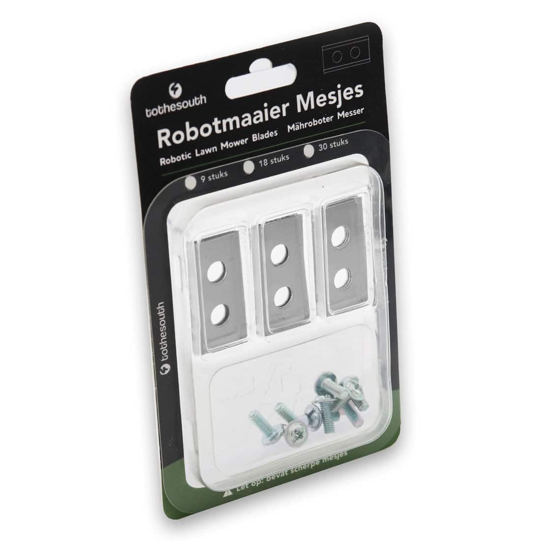 60x To the South® Robot cortacésped cuchillas de acero adecuadas para Ferrex R800 Smart (Aldi Robot cortacésped) - 60 unidades