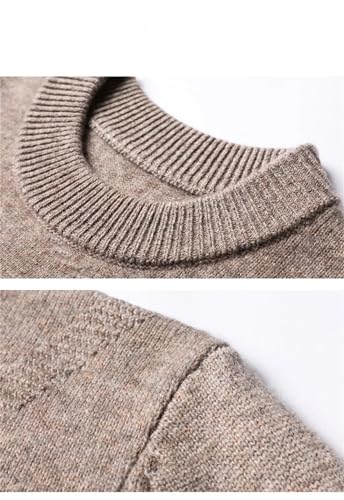 Men'autumn Fashion Winter Thickened Warm Knitted Sweater Solid Cashmere Round Neck Casual Pullovers3