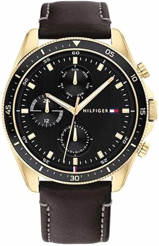 Miniatura 4 de Tommy Hilfiger TH1791836W - Reloj analógico de piel con esfera negra para hombre color marrón Marrón