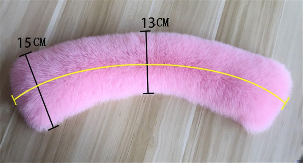 Jegsnoe Bufanda De Piel De Invierno con Cuello De Piel para Abrigo, Bufandas Cortas, Bufanda De Piel para Mujer, Bufandas Cortas con Cuello Cuadrado