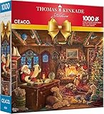 Ceaco - Thomas Kinkade - Holiday - Santa Checking His List - 1000 Piece Jigsaw Puzzle