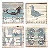 Primitives by kathy 30899 absorbent stone coaster set beach  urban country home decor