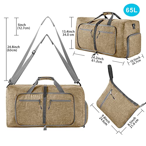 Image of Vomgomfom 65L /85L /115L Foldable Travel Duffle Bag with Shoe Compartment