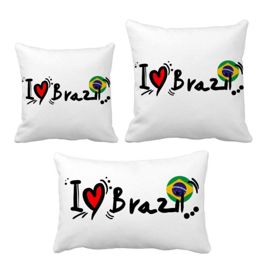 Coussin Brésil cœur amour pour créer une ambiance chaleureuse sur votre sofa