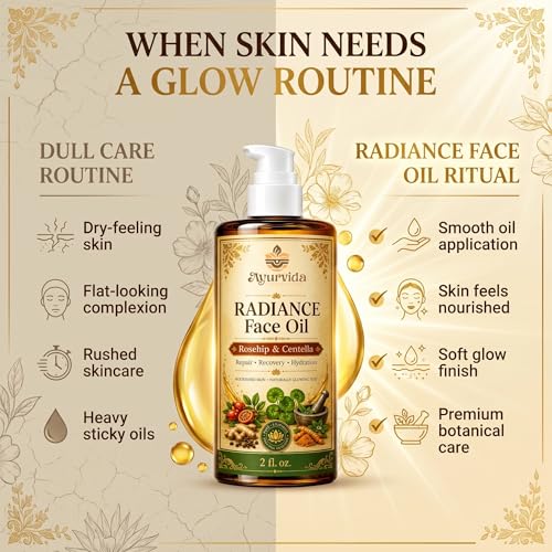 Image of Radiance Face Oil, Pure and Natural Lightweight Facial Oil for Glowing Skin | Dry Skin Moisturizer, Smooth Soft Skin Care - 60ml