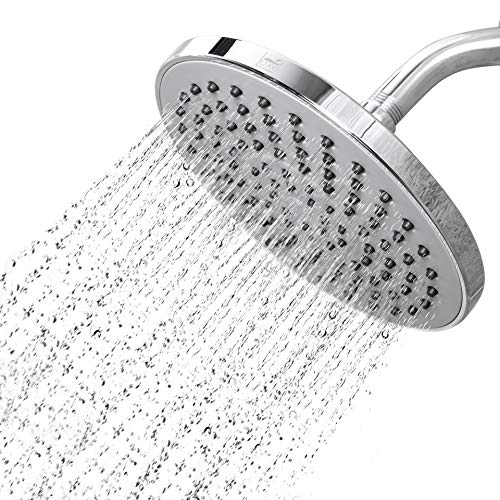 Luxe RainLuxe Shower Head Round High Pressure High Flow Showerhead Chrome Finish Universal Replacement For Bathroom Shower Heads