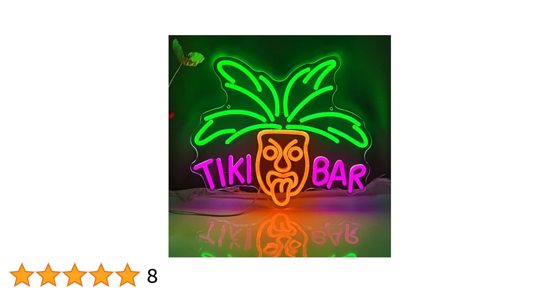 TIKI Bar Neon Sign,LED Pool Bar Light Sign for Wall Decor ...