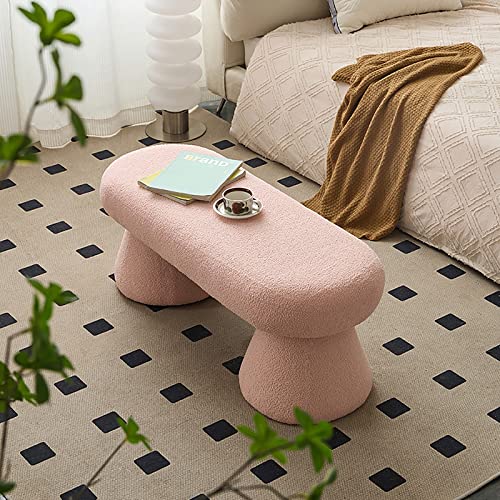 Banco tapizado otomano reposapiés para sala de estar, dormitorio, pasillo, diseño moderno de piel sintética
