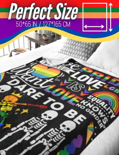 Innobeta Lgbtq Blanket, Lgbt Gifts, For Lgbtq, Gay, Lesbian, Transexual, Friends, Besties, Gay Pride, Rainbow, Soft Throw Blanket Bed, Sofa Blanket - 50"X 65"… #TOP1