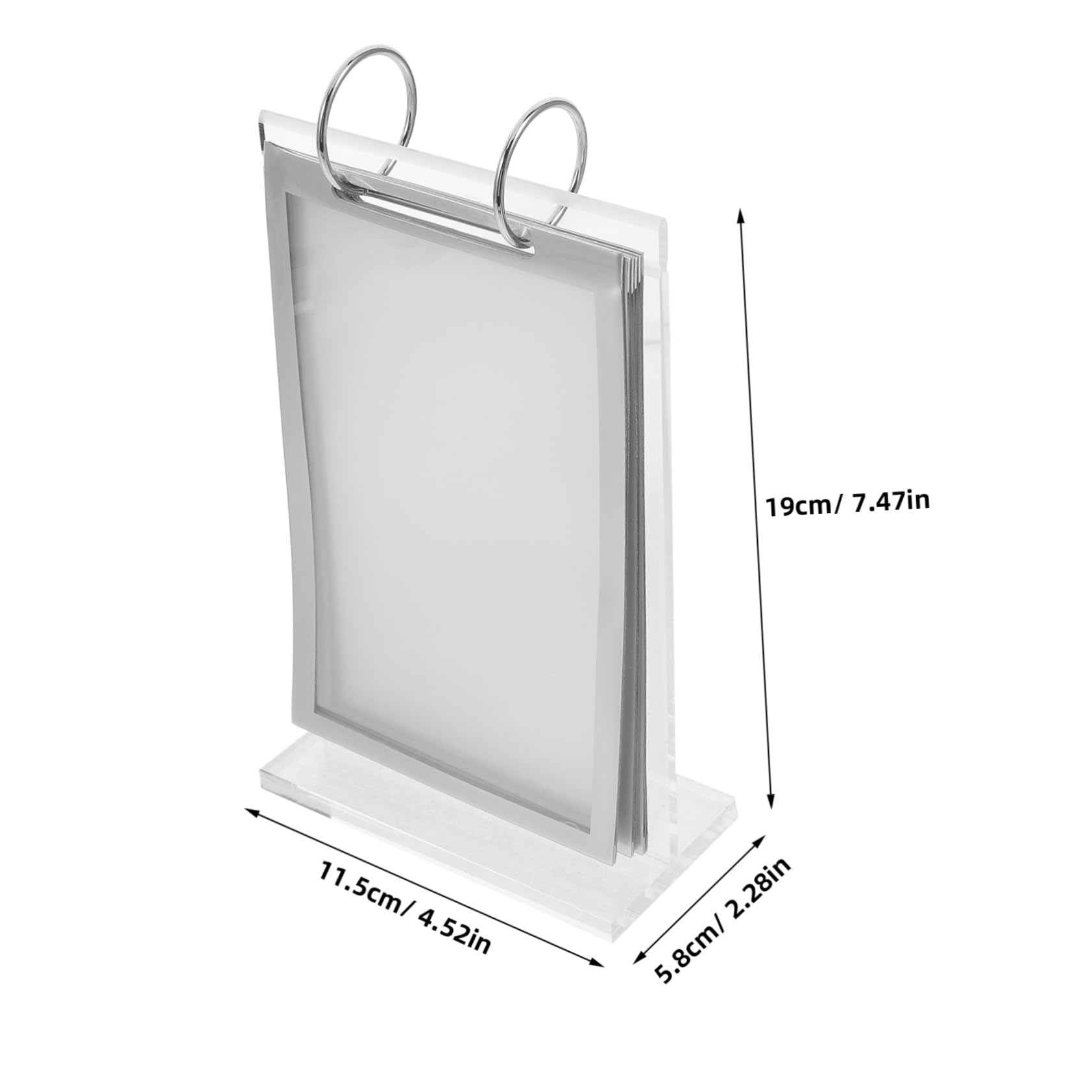 Operitacx 3piezas Soporte De Menú De Transparente Con Base Exhibidor De Carteles Vertical Restaurantes y Eventos Holder De Señal Para Mesas y Mostradores