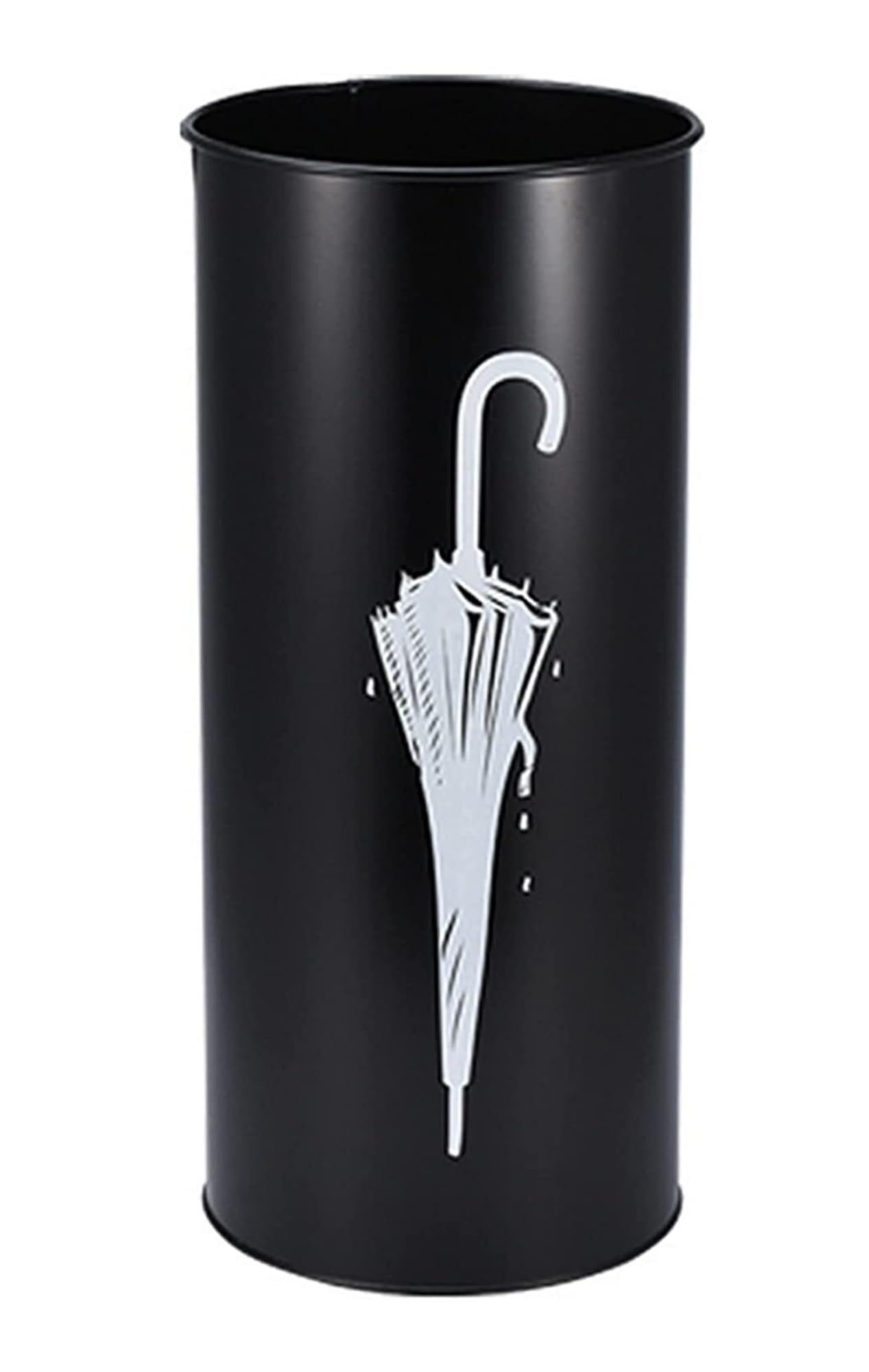 Rohcghc Black Umbrella Stand, Umbrella Stands Round Holder Cane Stand Freestanding Bucket For In The Entrance Passage(Black)