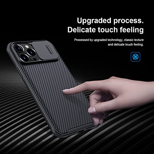 Image of iPhone 13 Pro Case with Camera Cover,Slim Fit Thin Polycarbonate Protective Shockproof Cover with Slide Camera Cover, Upgraded Case for Apple iPhone 13 Pro (Black) (Black)