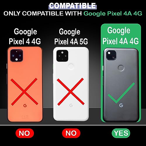 Image of Shockproof Back Cover Case for Google Pixel 4a 4G | 360 Degree Protection | Protective Design | Anti-Scratch Tough Slim TPU Case for Google Pixel 4a 4G (Black)