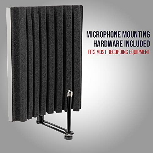 Lyxpro Vri-40 Portable Acoustic Isolation Instrument Shield, Sound Absorbing, Reflection Panel With Heavy Duty Gooseneck #TOP2