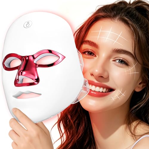 zorendi Red Light Therapy Mask for Face 7 Colors LED Face Mask Light Therapy, Skin Care for Home...