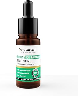 Dr. Sheth's Centella & 10% Niacinamide Face Serum| Acne Scars, Acne Marks, Redness & Skin Irritation|Lightweight & Quick-A... Price In India