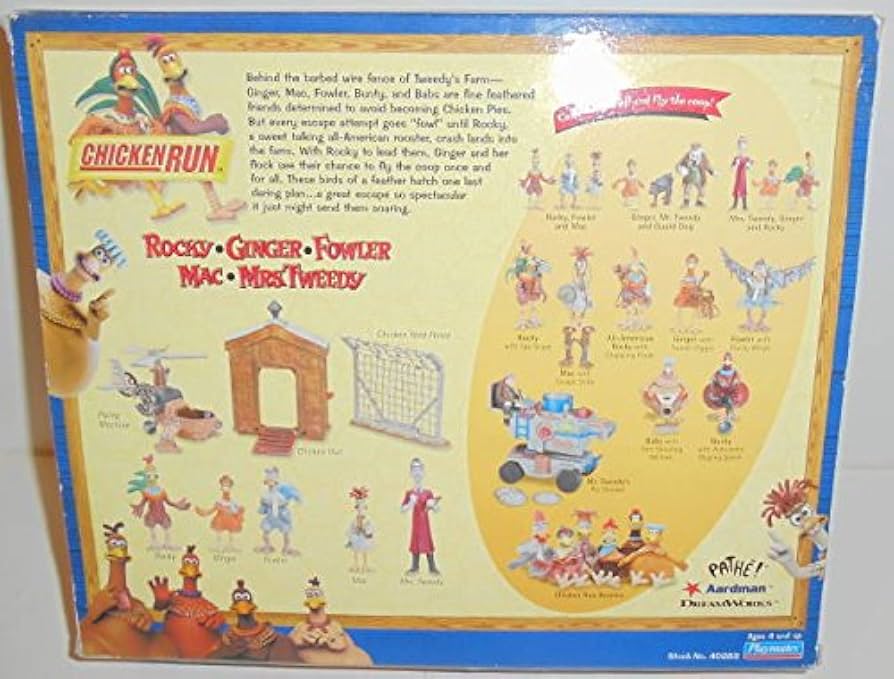 Chicken Run Playset: Rocky, Ginger, Fowler, Mac, Mrs. Tweedy