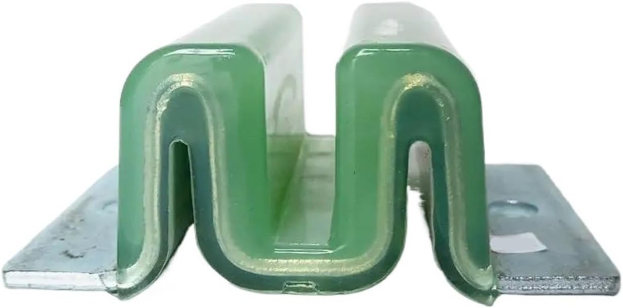 Elevator Lift Counterweight Guide Shoe W M Shape Green 110 * 10 L 110mm Groove Width 10mm