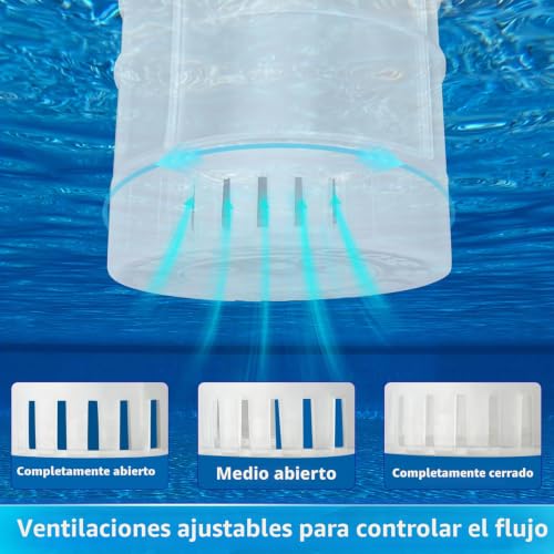 Miniatura 6 de Flotador De Cloro Para Piscina Qoolife Con Luz Solar, Flotador De Tabletas De Cloro Para Piscina, Apto Para Tabletas De 1 Y 7,6 Cm, Dispensador De Cloro Flotante Con Control Remoto Y Ajustable Para