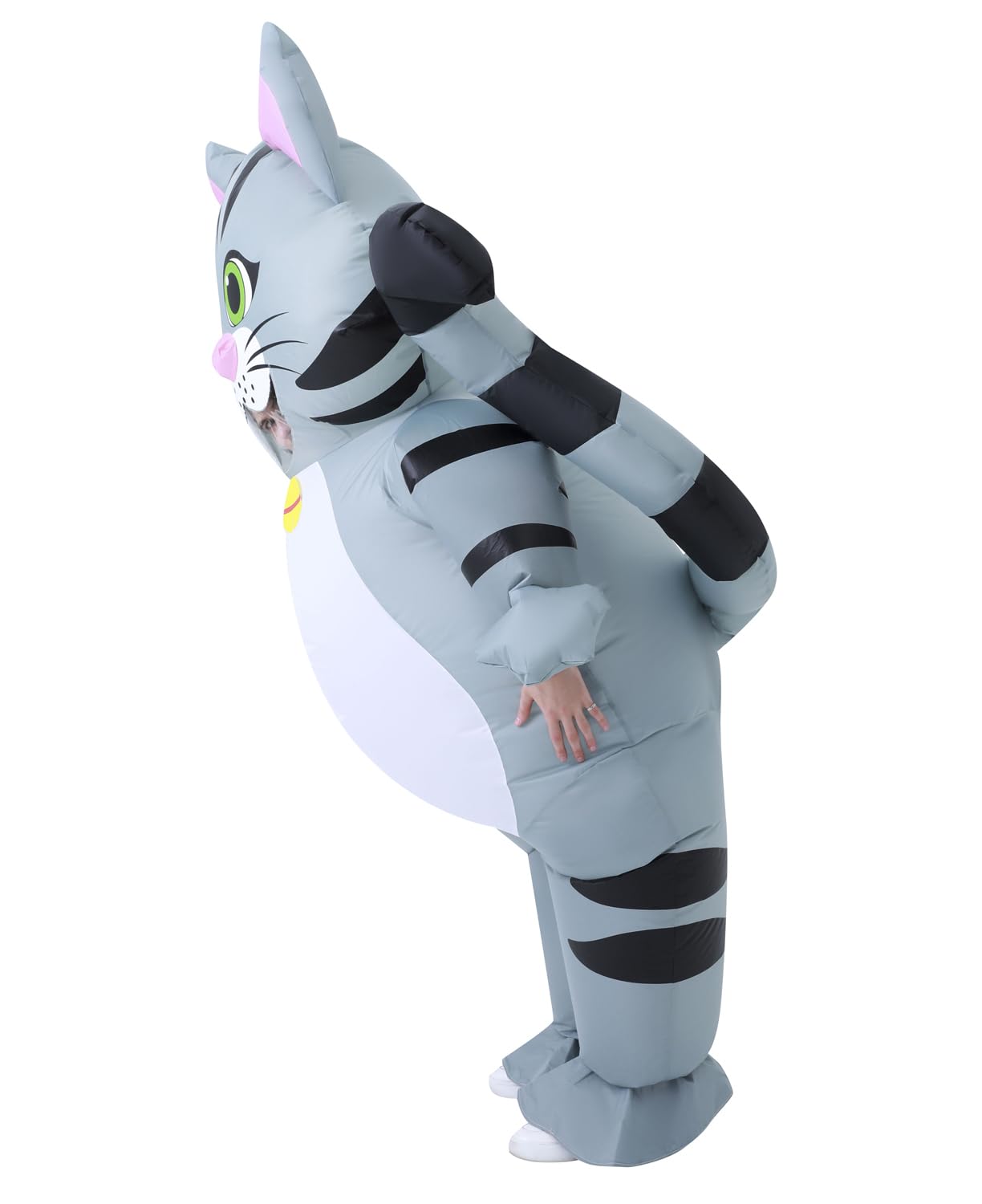 JASHKE Costume Chat Gonflable Adulte Costumes d'Halloween Gonflables déguisement Chat Gonflable Adulte