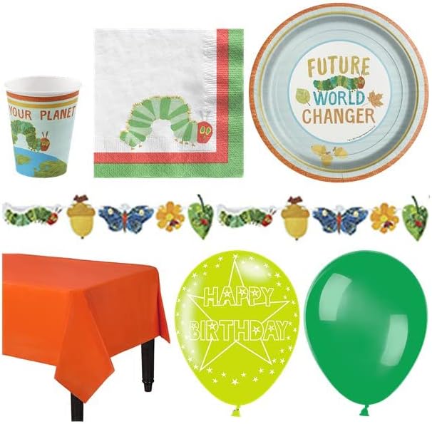 Hungry Caterpillar Party Table Set - 16 Persons - Deluxe