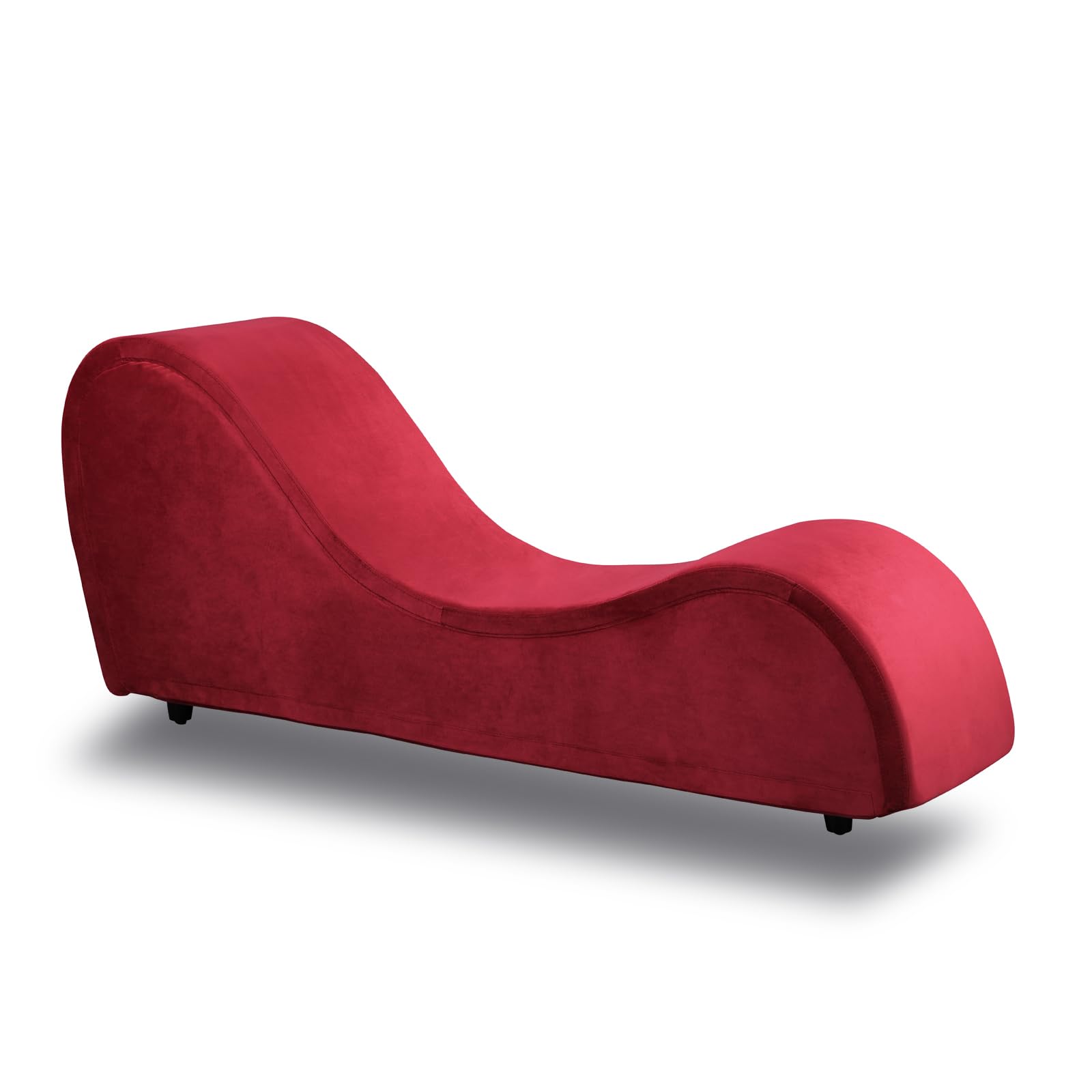 JUBILOOM Yoga Chaise Lounge Chair - Ergonomic Design for Adults, Padded Sponge with Washable, Yoga Chair with Non-Slip Bottom for Bedroom, Living Room, Indoor & Outdoor Yoga Furniture, Dark Grey: JUBILOOM Yoga Sofa - Premium Yoge Sofa for Adults with Enhanced Intimacy and Comfort, Padded Sponge with Washable, Yoga Lounge Bench with Non-Slip Bottom for Bedroom, Living Room, Indoor, Red