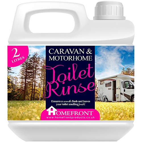Homefront Caravan and Motorhome Pink Toilet Chemical Rinse Solution Fluid Cleaner - Eco-Friendly, Formaldehyde Free - Up to 20 Treatments - (2 Litres)