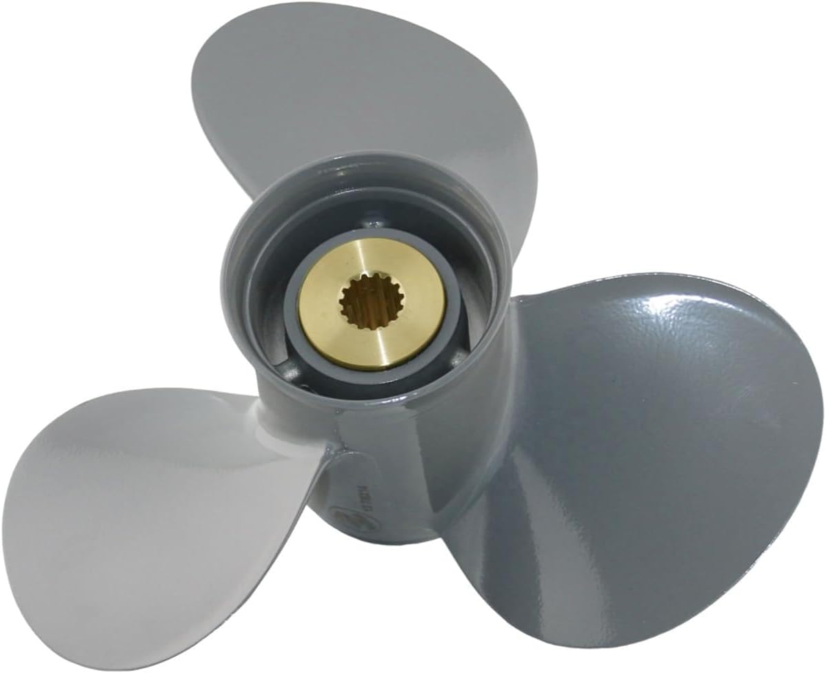 Outboard Propeller 14"x19" Pitch, 15 Spline Tooth Compatible with Honda BF60hp BF75hp BF90hp BF115hp BF130hp Outboard Engines, RH, 14x19p Aluminum Prop, 3-Blade
