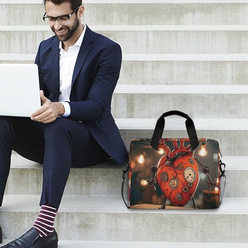 Bolsa para portátil con estampado Art Heart y varios bolsillos miniatura 3