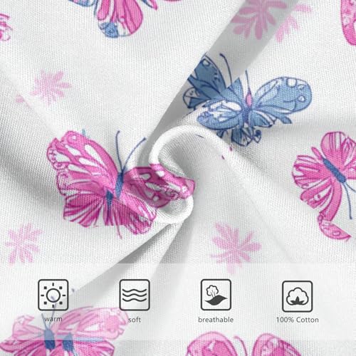 Wusikd Pink Blue Boys' Underwear Cotton Butterfly Boys Briefs Soft Toddler Underwear 2T3