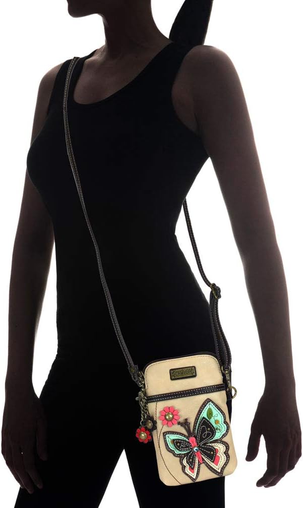 CHALA Handbags Collection - Gift For Butterfly Lovers (Ivory Butterfly Phone Purse)