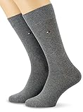 Tommy Hilfiger Herren Socken Th Men Classic 2er Pack, BLICKDICHT, Grau (Middle Grey Melange 758), Gr. 39/42