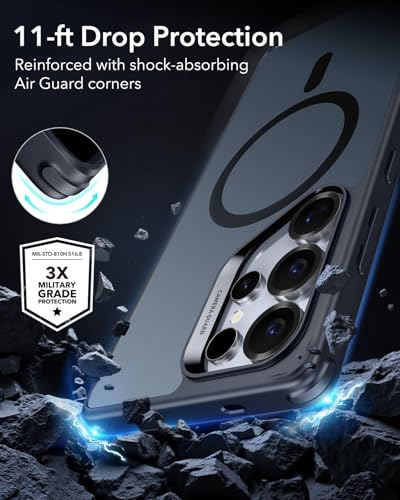 Image of ESR for Samsung Galaxy S25 Ultra Case, Compatible with MagSafe, Magnetic Case for Samsung Galaxy S25 Ultra, Military-Grade Protection, TPU, Classic Hybrid Case (HaloLock), Clear Blue