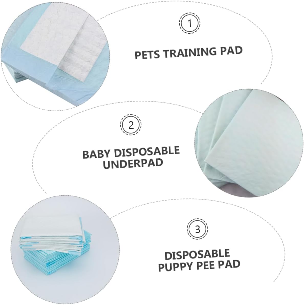 ORFOFE 10pcs Disposable Puppy Training Pads and Leak for Potty Training Dogs and Puppies Protects Beds and Furniture from Messes