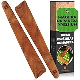Espátulas Madera para Cocinar, Juego de 2 Paletas Raspadoras de 30,5 cm