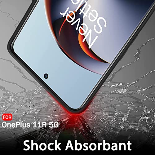 Image of TheGiftKart Sleek Back Cover Case for OnePlus 11R 5G | Slim Fit Protective Design | Ultra Matte Finish | Camera Protection Bump | Soft Silicon Back Cover Case for OnePlus 11R 5G (Silicone, Black)