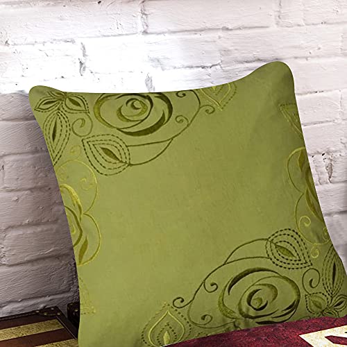 Image of SAJAVAT HOME CC78 Cotton Stripe Khadi Print Cushion Cover (Pack of 1) 18x18 INCHES /45x45 cm Blue & Off White (Lime Green, Cotton)