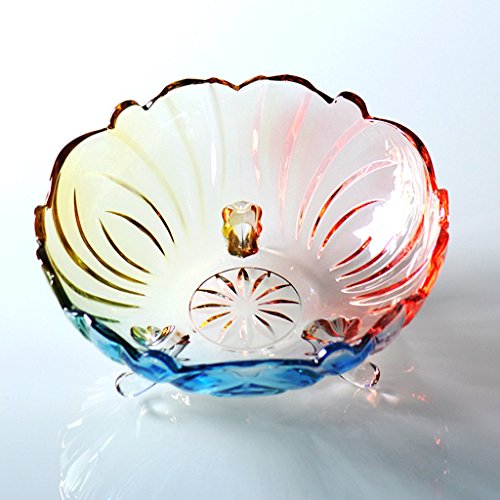 Grande Portafrutta in Cristallo Stile Europeo Moderna Insalatiera Creativa per La Casa Caramelle di Frutta Secca, Colorful
