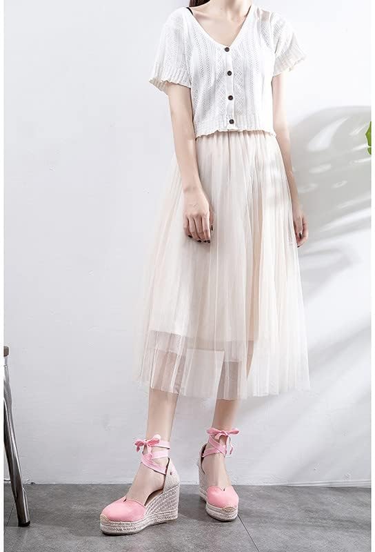 Vista 7 de U-lite - Alpargatas con puente de 3 para mujer, clásicas y suaves, con cordones.