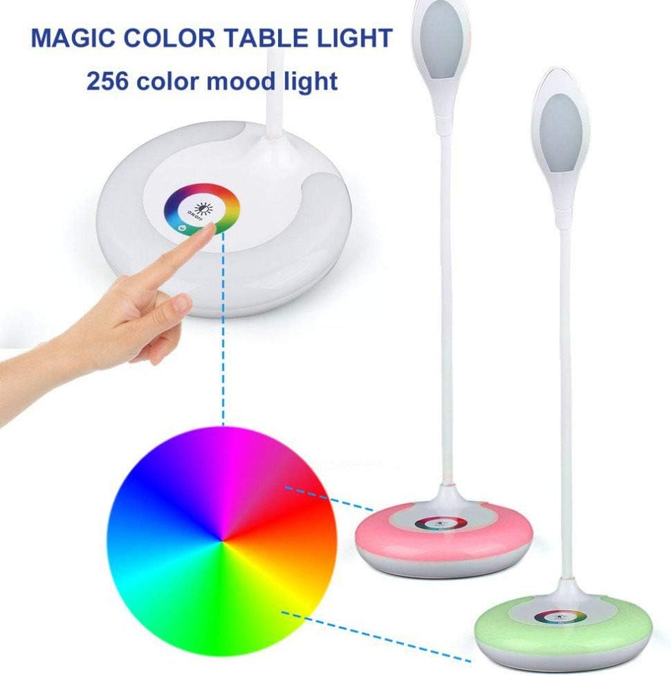 no branded LED Desk Lamps with USB Charging, Lamp with 3 Brightness Levels, Touch Control, Color Night Light for Bedroom/Living Room/Bedside/Office/Study