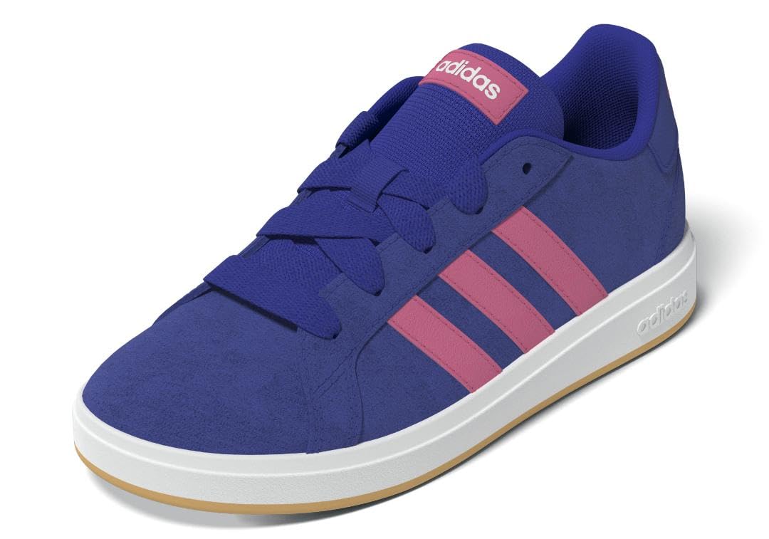 adidas Unisex – Kinder Grand Court 00s Sportswear-Sneaker, Lucid Blue/Heart Rate Agenta/White, 3 UK