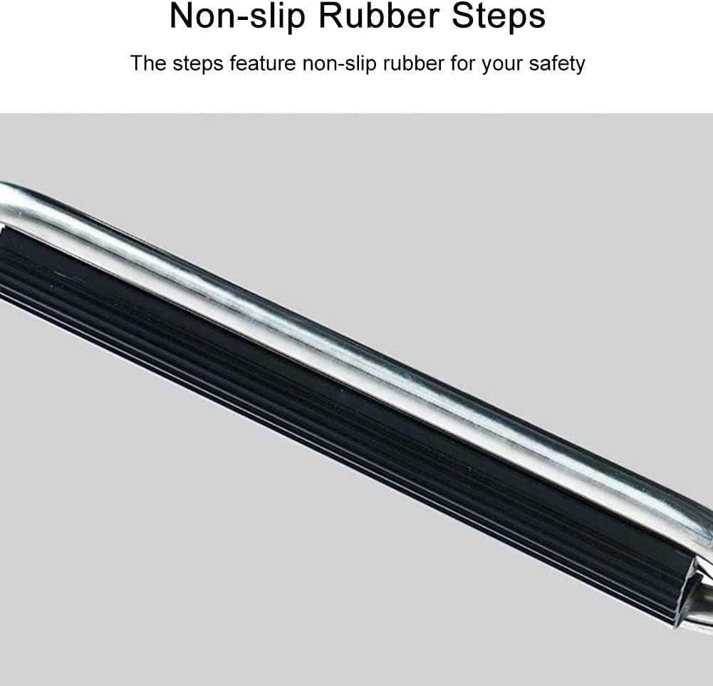 Dock Boat Ladders Folding 4/5/6 Step Dock Ladder, Heavy Duty Stainless Steel Extension Marine Yacht Boarding Ladder with Wide Step & Handle,for Boats, Pool, Dock (Size : 6 Step) ()