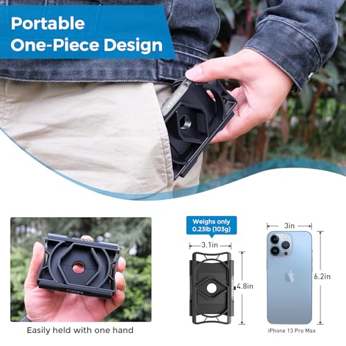 APEXEL 360° Telescope Phone Adapter, Upgraded Binocular Photo Adapter for Android & iPhone, Smartphone Mount for Telescope, Monocular, Microscope, Spotting Scope. (Including Bluetooth Shutter Remote)