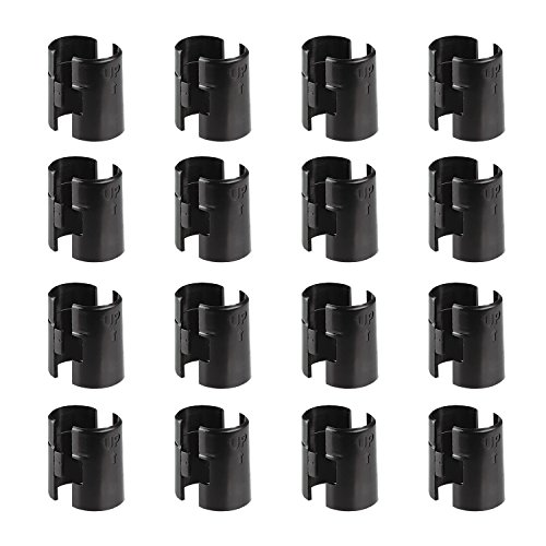 Alera Wire Shelving Shelf Lock Clips, Plastic, Black, Bundle of 16 Clips