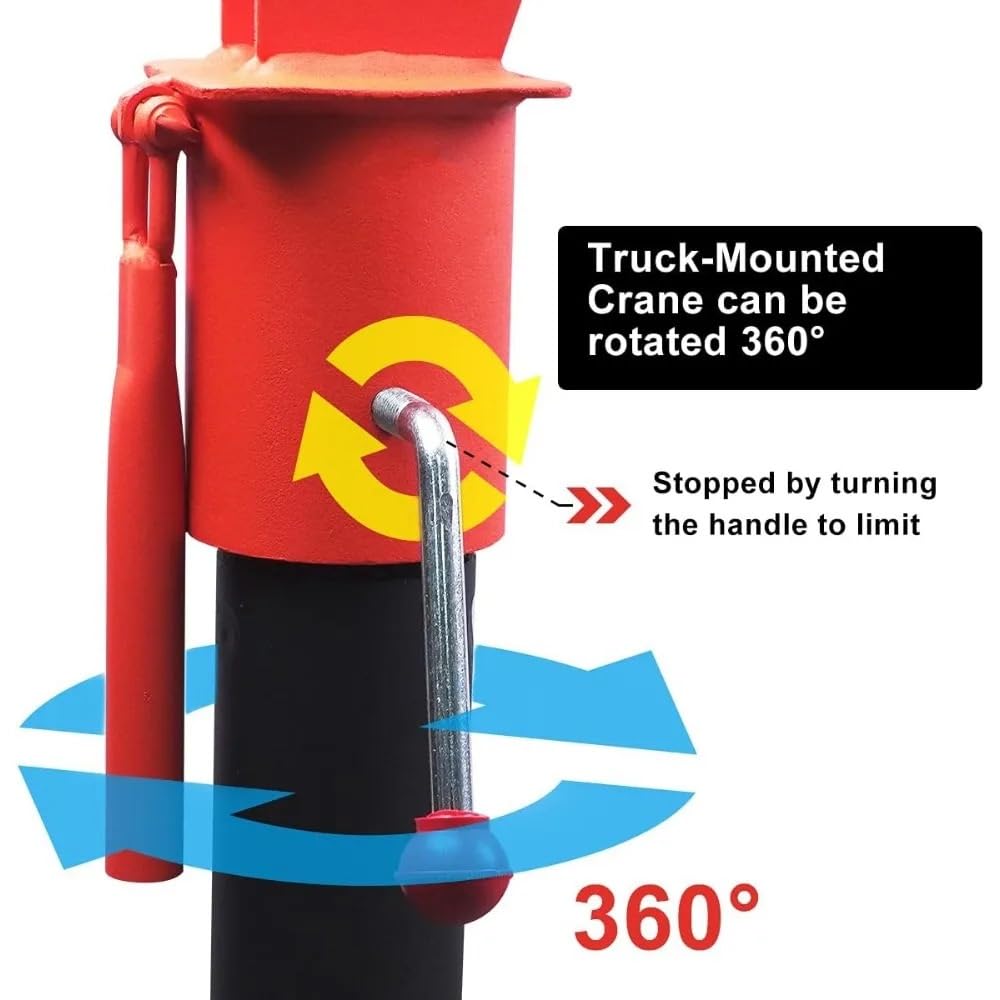 Winde 0,5 t, zusammenklappbar, LKW-montierter Ladekran, Hebebühne, Pickup mit elektrischer Winde, 2000 lb, 12 V