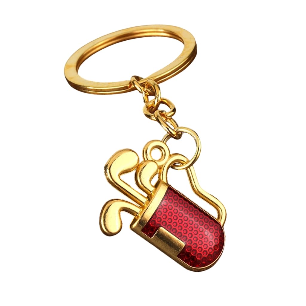 Elnwnnkc Miniature Golf Club Keychain with Detailed 2D Designs for Golf Enthusiasts and Sports