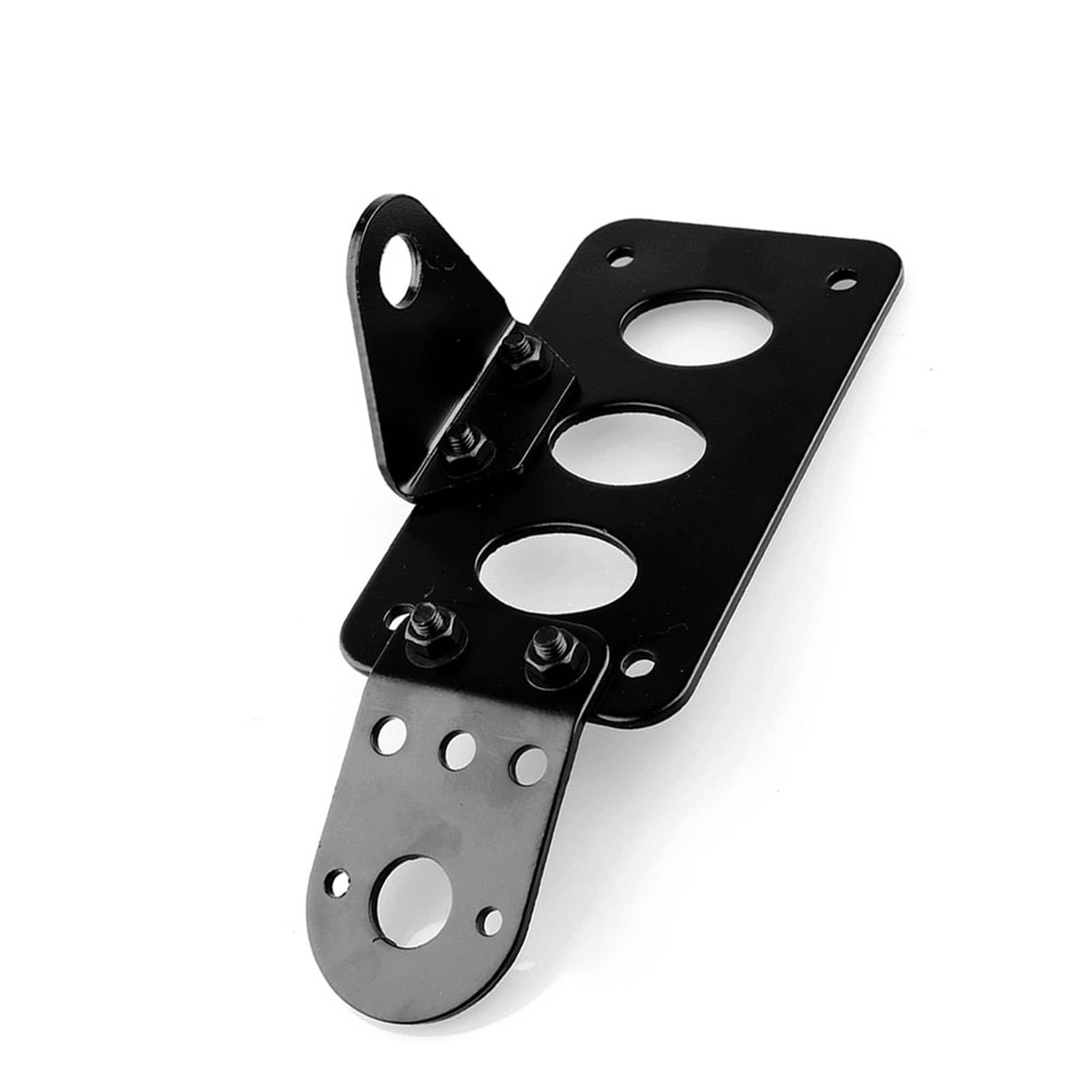 Staffa Laterale in Lega di Alluminio Staffa per del Motociclo Fanale Posteriore per Motocicletta Staffa Laterale in Metallo Nero 18x10,3 Cm
